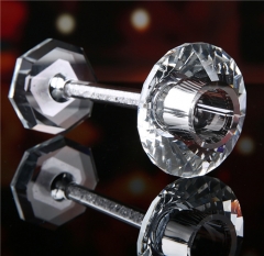 Crystal Glass Tea Light Candle Stick Holders For Wedding And Hotel