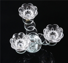 Cheap Natural Candle Holder Crystal Lotus Candle Stand