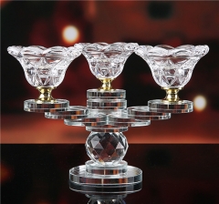 Cheap Natural Candle Holder Crystal Lotus Candle Stand