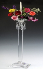 Crystal Candelabras With Flowers Bowl Centerpieces