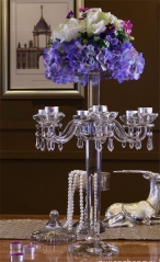 Tall Golden Silver Flower Stand Metal Candle Holder Centerpieces