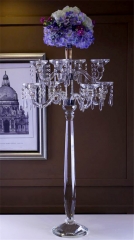 High Quality Tall Wedding Candelabra Vase Centerpiece Party Decor Crystal Table Light