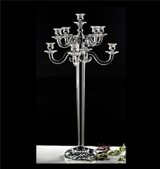 Crystal Candelabras With Flowers Bowl Centerpieces