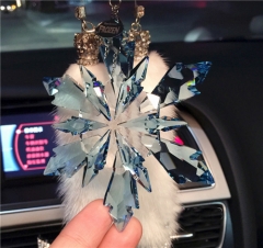 Crystal Snowflake Colorful Glass Crafts Hanging Decoration
