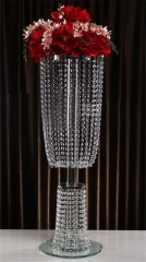 Crystal Candle Holder With Hanging Crystal Wedding Centerpieces On Sell