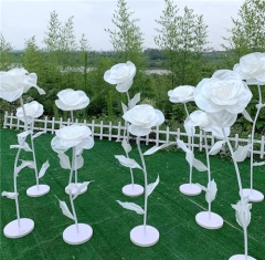 Large Artificial Rose Paper Flower With Stand For Decoration