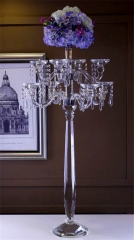 Wedding Crystal Candelabra Centerpiece And Flower Stand For Tables