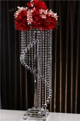 Tall Golden Silver Flower Stand Metal Candle Holder Centerpieces