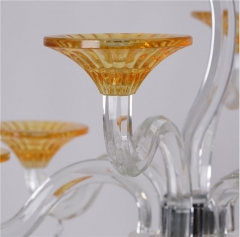 Luxury Design 7 Arms Gold Flower Bowl Candelabra Crystal For wedding Decoration