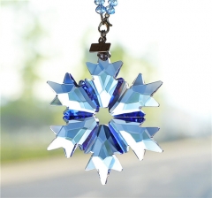 Wholesale Snowflake Crystal Glass Car Pendant Parts