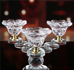 Cheap Natural Candle Holder Crystal Lotus Candle Stand