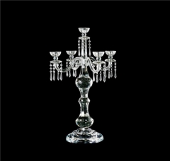 Customized 4 Arms Tealight Holder Crystal Candelabra Wedding Flower Centerpiece