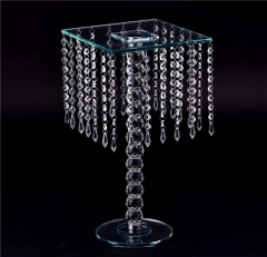 Cheap Fashion Design Crystal Glass Flower Stand For Weeding Centerpieces
