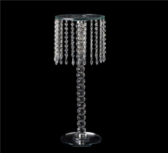 Cheap Fashion Design Crystal Glass Flower Stand For Weeding Centerpieces