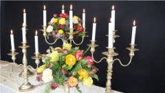 3 Arms Brass Large Candelabra For Home And Wedding Decoration