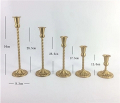 Classic Golden Table Metal Candlestick Holders For Wedding Home Decoration