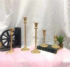 Classic Golden Table Metal Candlestick Holders For Wedding Home Decoration