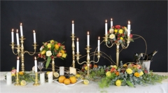 Gold Decorative Standing Wedding Candle Holder Centerpiece