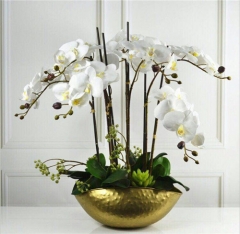 Copper Hammered Hand Made Tea Light Holder Flower Vase Stand