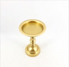 Brass Coated Aluminum Small Metal Candle Stand