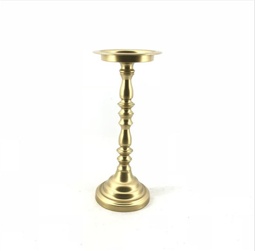 Gold Tall Metal Home Wedding Table Christmas Candlestick Pillar Candle Holder