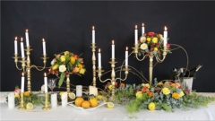 3 Arm Nickel Plated Wedding Decoration Candelabra Centerpiece