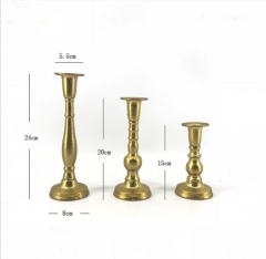 Home Decoration Metal Material Gold Candle Holders