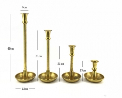 Vintage Set of 4 Gold Metal Candlestick Holders For Wedding Home Decoration