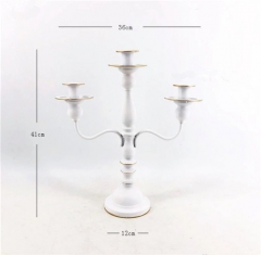 3 Arm Nickel Plated Wedding Decoration Candelabra Centerpiece