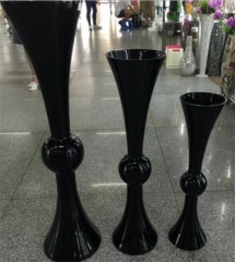 Cylinder Wedding White Black Flower Centerpieces Glass Vase