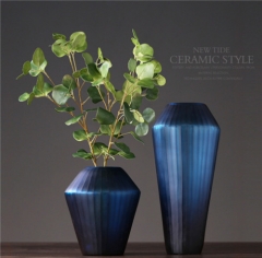 Blue Colored Optic Glass Vase Wholesale