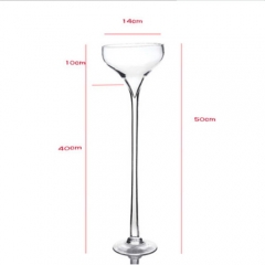 Tall Transparent Long Glass Vase Candle Holder Jar