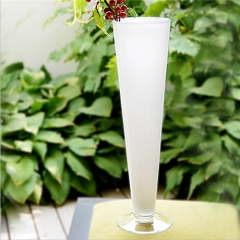 Factory Cheap Wholesale White Black Colored Glass Vase