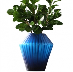Blue Colored Optic Glass Vase Wholesale