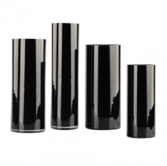 Black White Color Glass Vase For Table Decoration