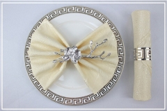 Polyester Napkins For Ivory White Wedding Banquet Hotel Party