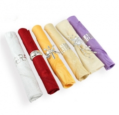 Polyester Napkins For Ivory White Wedding Banquet Hotel Party