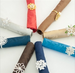 Factory Wholesale Luxury Polyester Damask Wedding Napkin