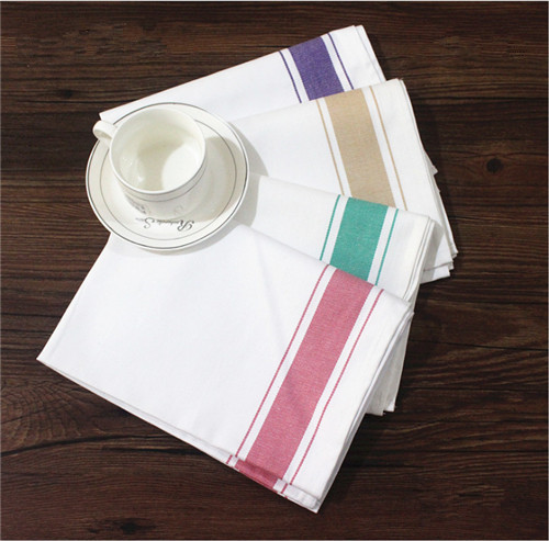Fancy Polyester Plain Dyed White Blush Pink Table Napkins