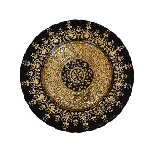 Wholesale Antique Black Gold Charger Plate For Wedding Events