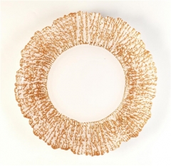 Wholesale 13 Inches Clear Rose Gold Wedding Dinner Charger Plates