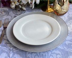 New Wedding Catering Decorative Silver luster Charger Plate
