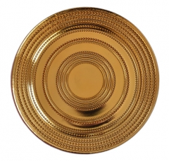 Cheap Wedding Rose Gold Beaded Charger Plate For Wedding Event