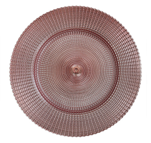 Wholesale 13 inches Rose Gold Wedding Dinner Charger Plates