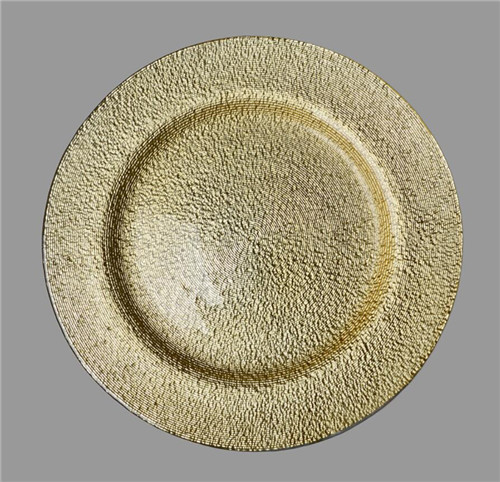 New Home Decoration Wedding Gold Glass Charger Plate