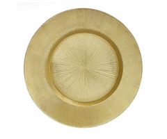 Cheap Wholesale Bronze Glass Burst Charger Plate For Wedding
