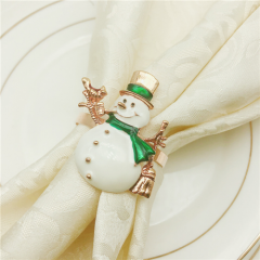 Colored Snowman Designed Table Napkin Rings Holder