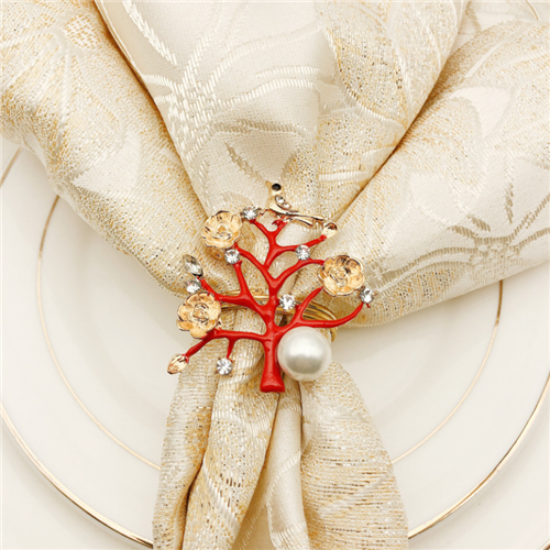 Red Table Napkin Rings Holder For Wedding Restaurant Decoration