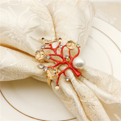 Red Table Napkin Rings Holder For Wedding Restaurant Decoration