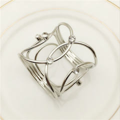 Silver Napkin Ring With Diamond on Wholesale